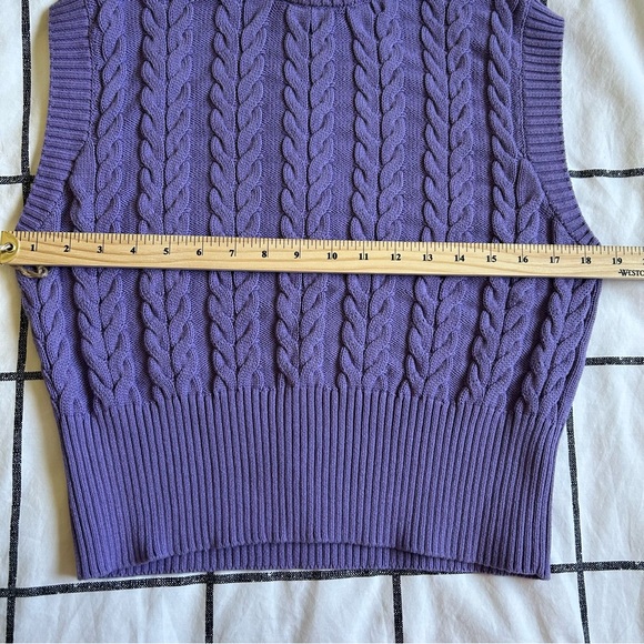 Frank & Oak Knit Sweater Vest Purple Size Small - Picture 6 of 6
